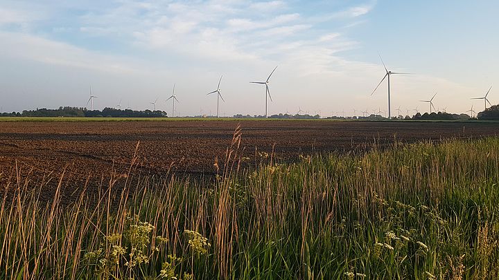 Wie landwirtschaftlich geprägte Regionen zukünftig stärker von der Energiewende profitieren können, untersucht das Projekt INTER100. Bis Ende 2021 wird hierzu eine umfangreiche Studie erstellt. (Foto: Kröger/ Entwicklungsagentur Region Heide)